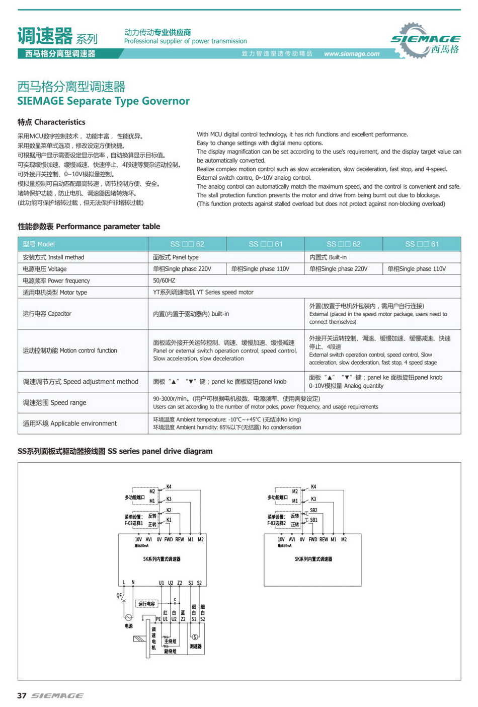 西马格分离型调速器